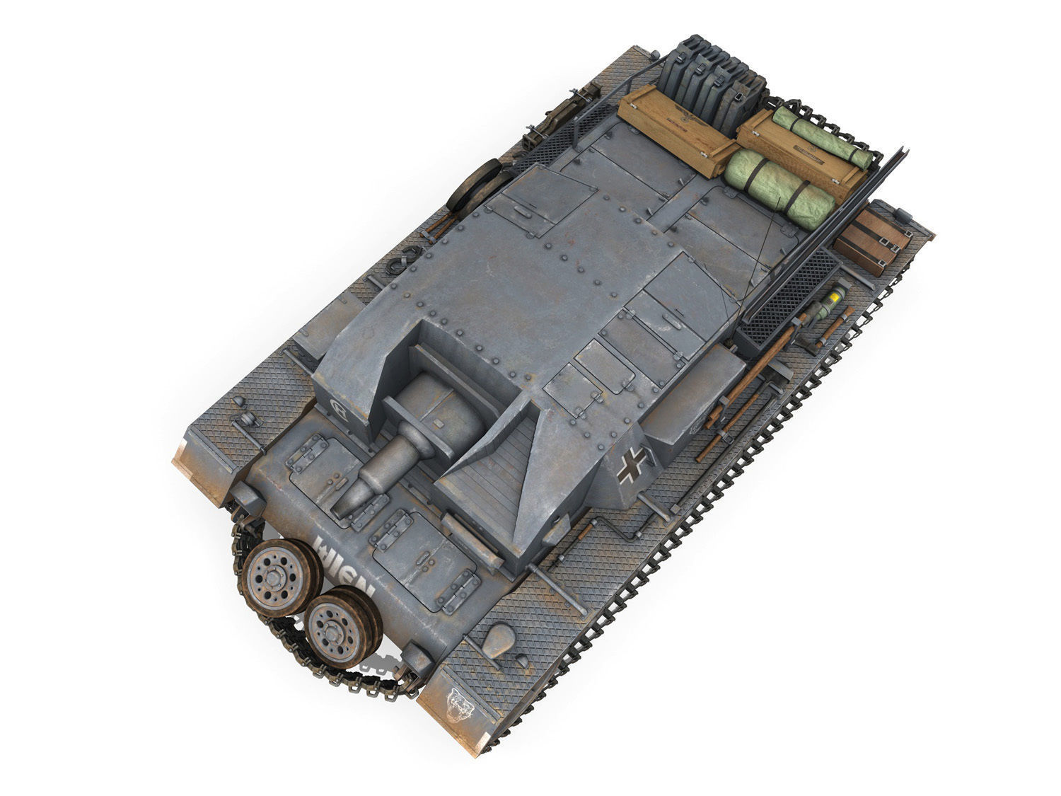 Early german WWII Tanks - Collection 3D model_46