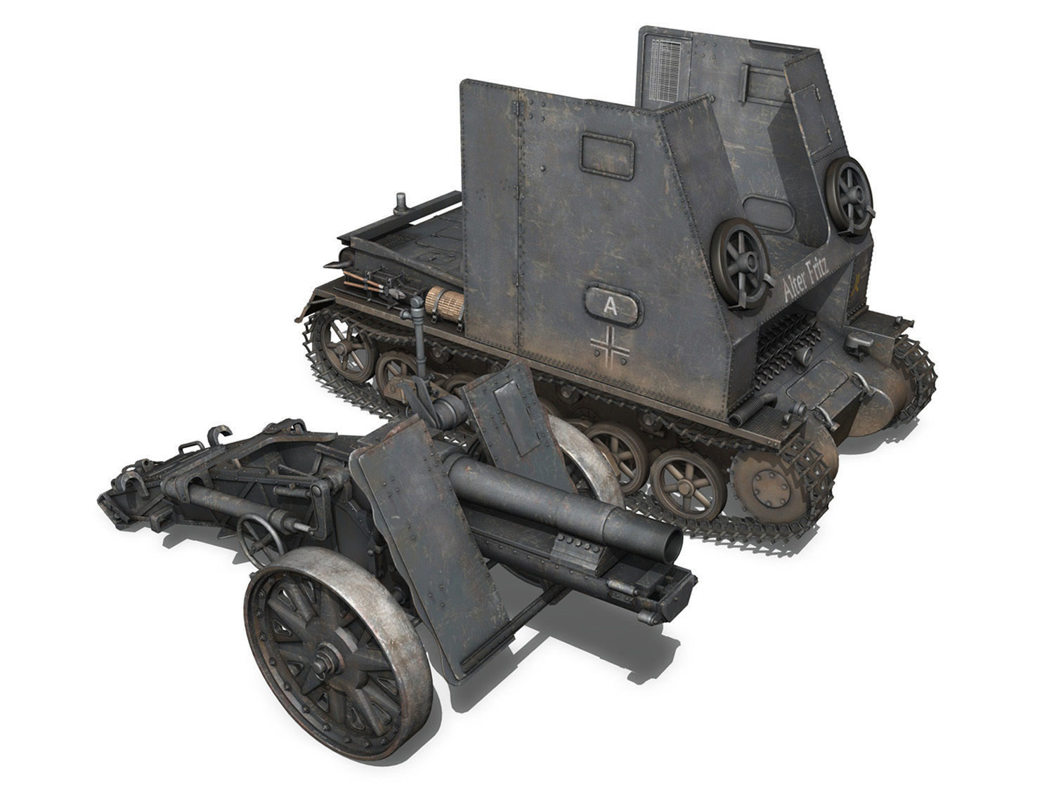Early german WWII Tanks - Collection 3D model_19