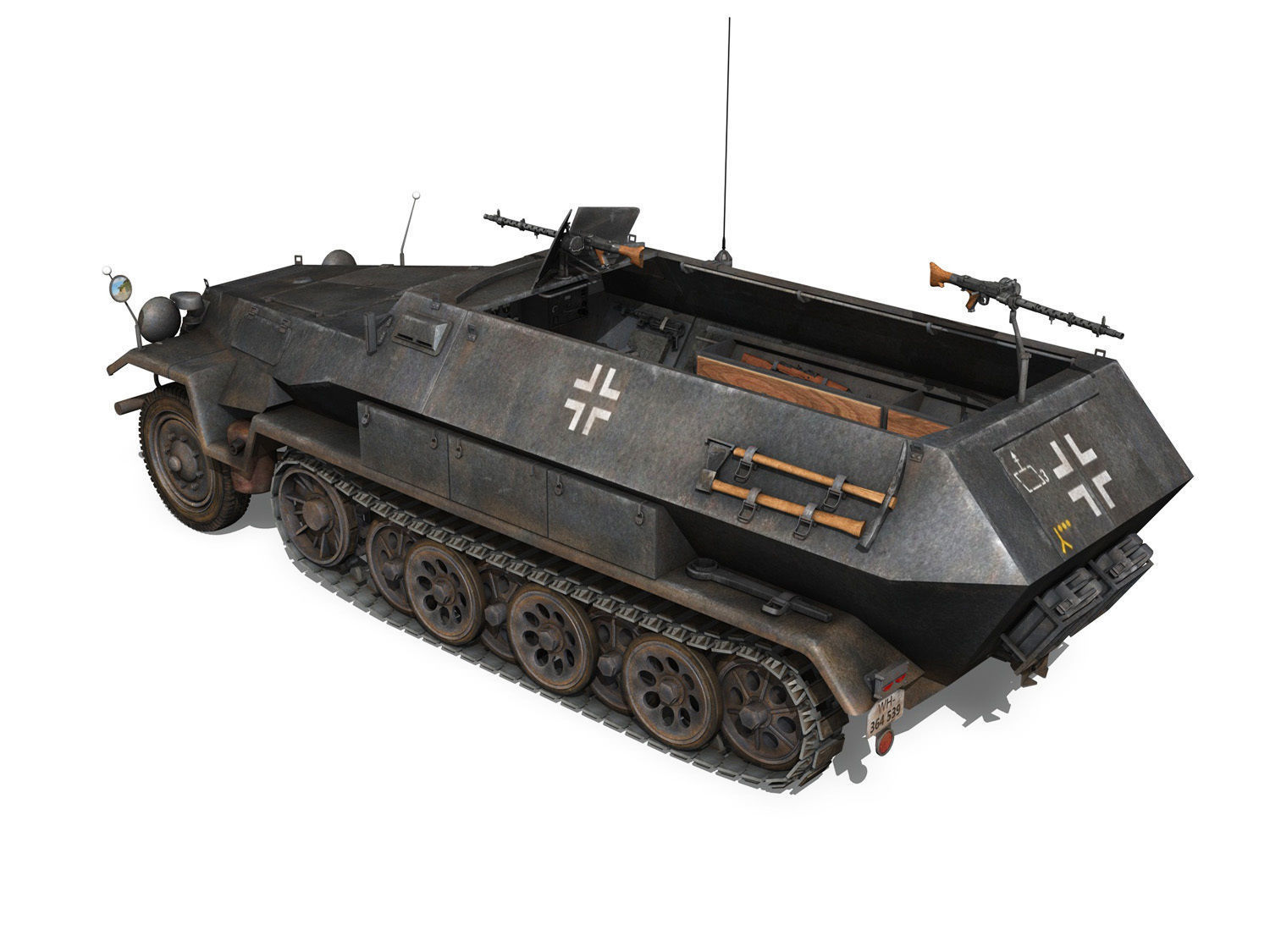 Early german WWII Tanks - Collection 3D model_2