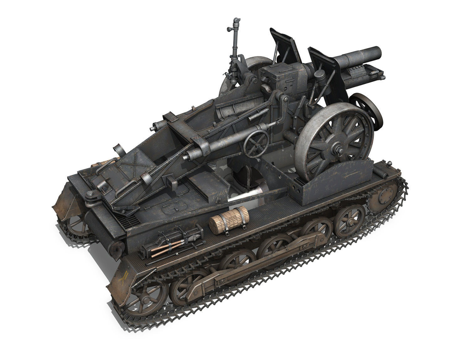 Early german WWII Tanks - Collection 3D model_21