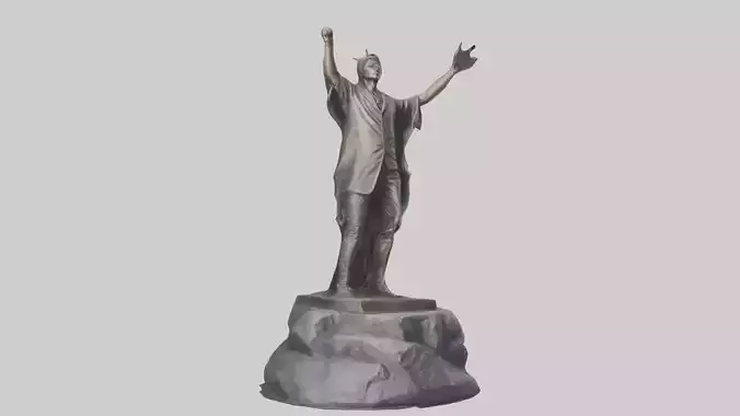 Rise Above Tyranny statue model Low-poly 3D model