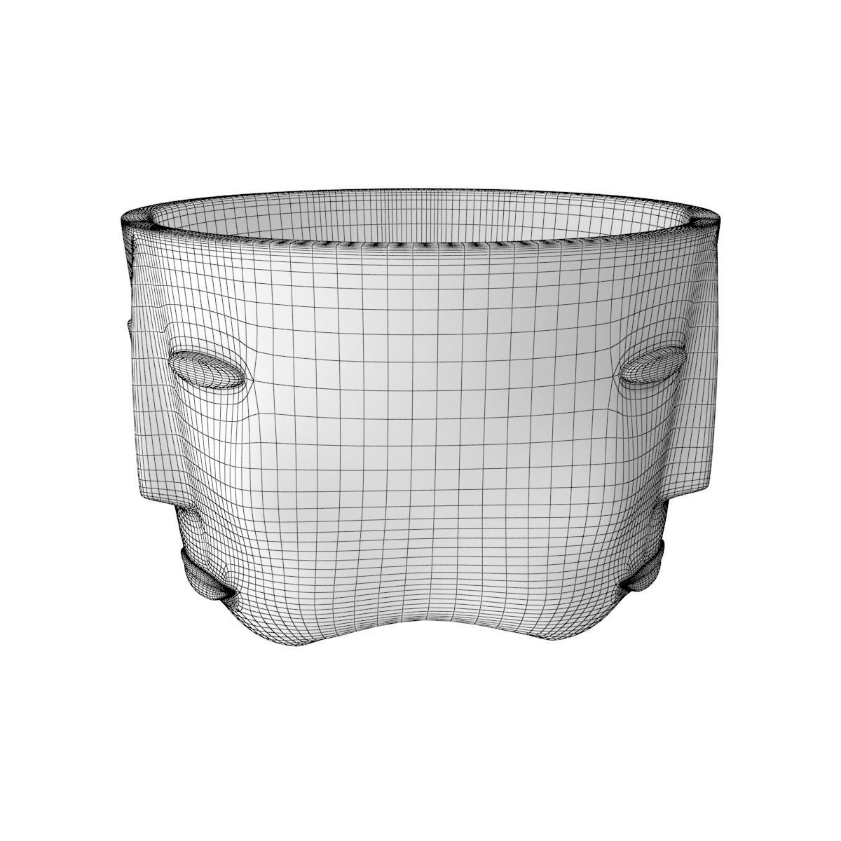 Three faces one vase 3D model_37