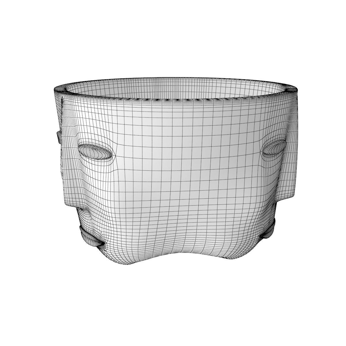 Three faces one vase 3D model_39