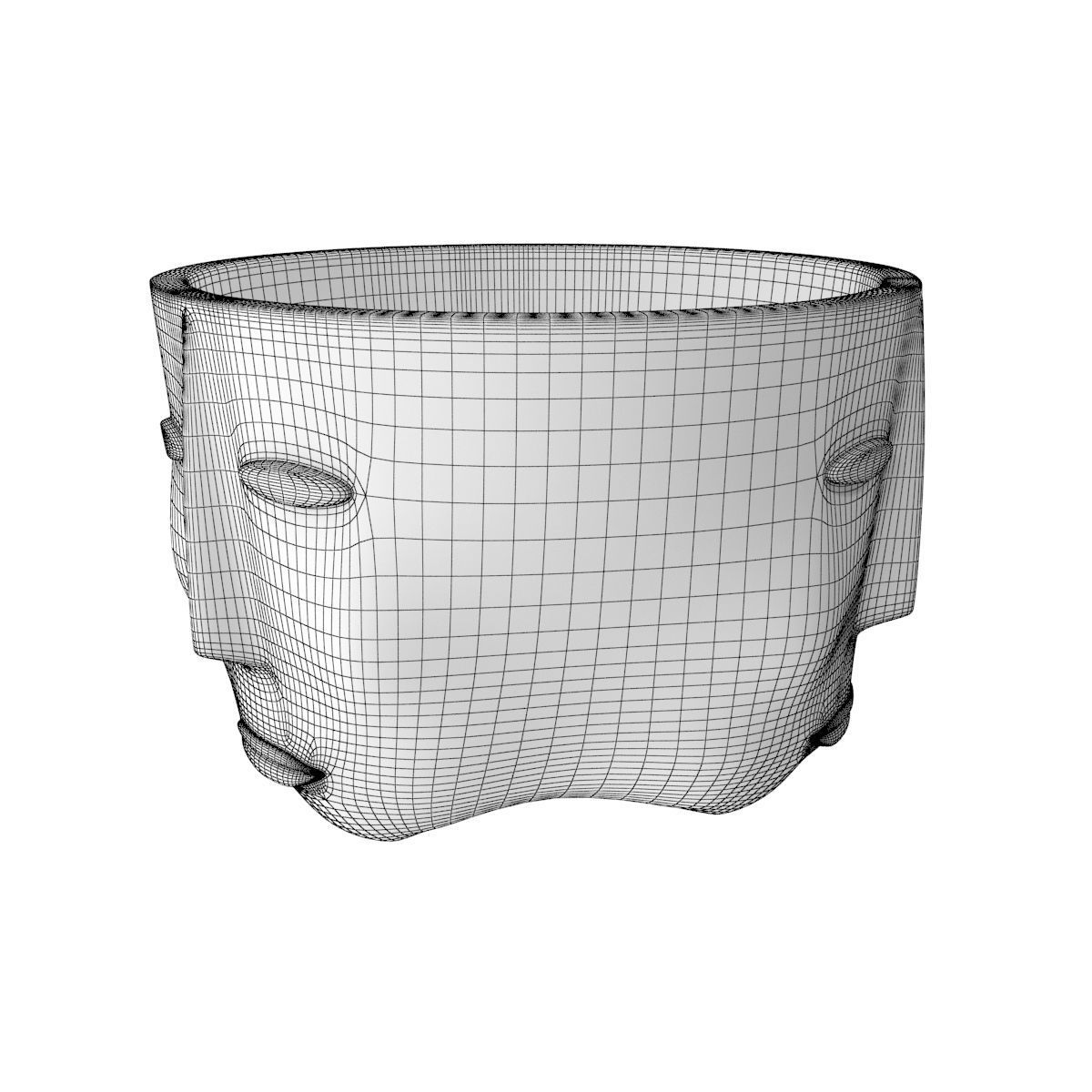 Three faces one vase 3D model_42