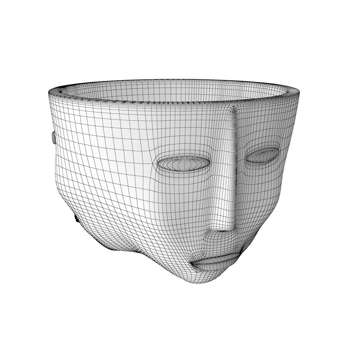 Three faces one vase 3D model_35