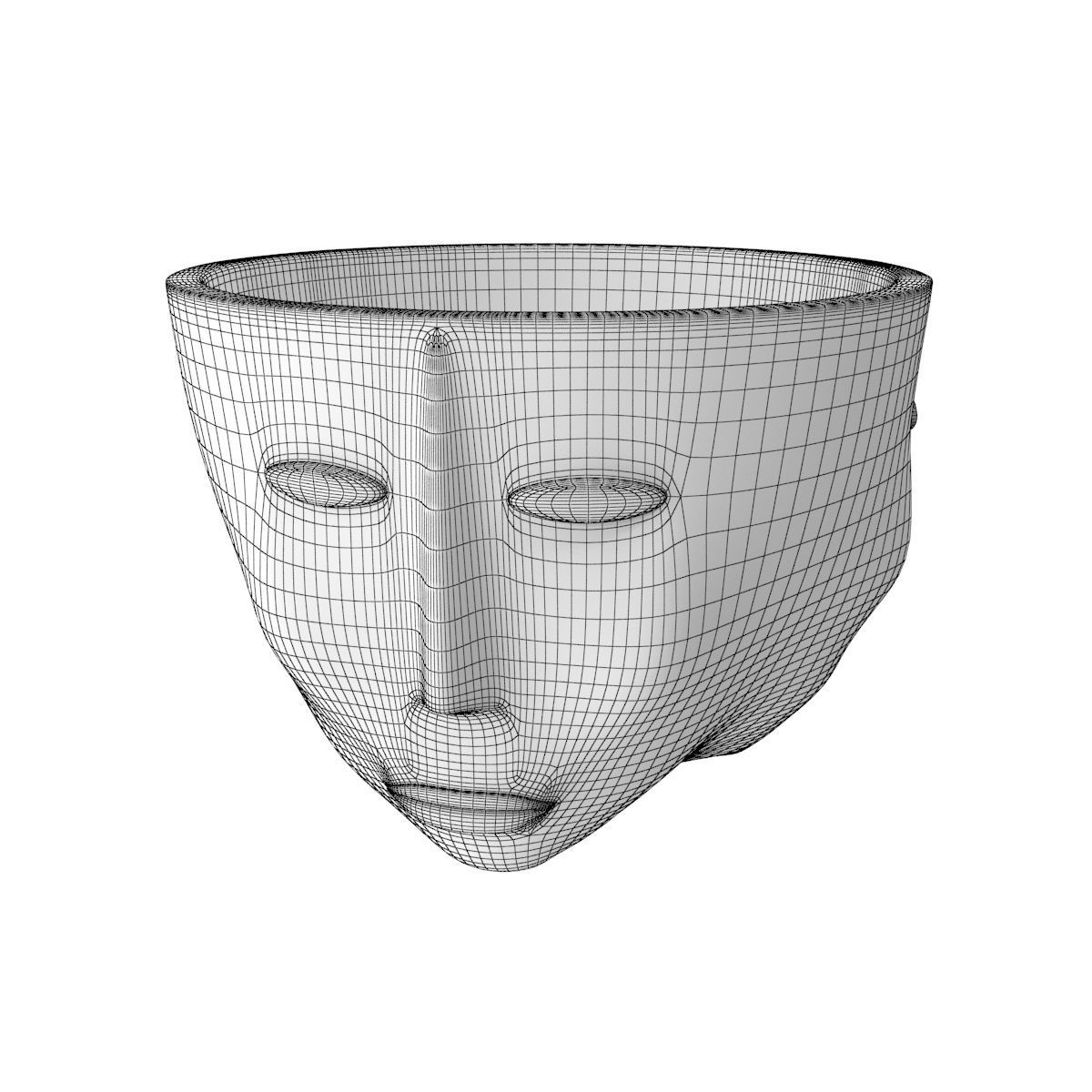 Three faces one vase 3D model_43