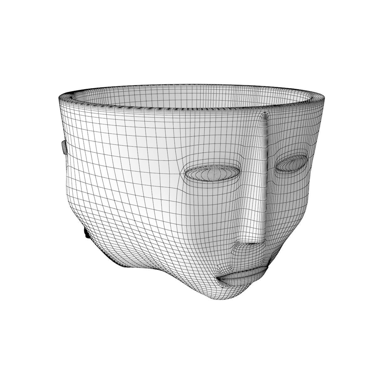 Three faces one vase 3D model_40