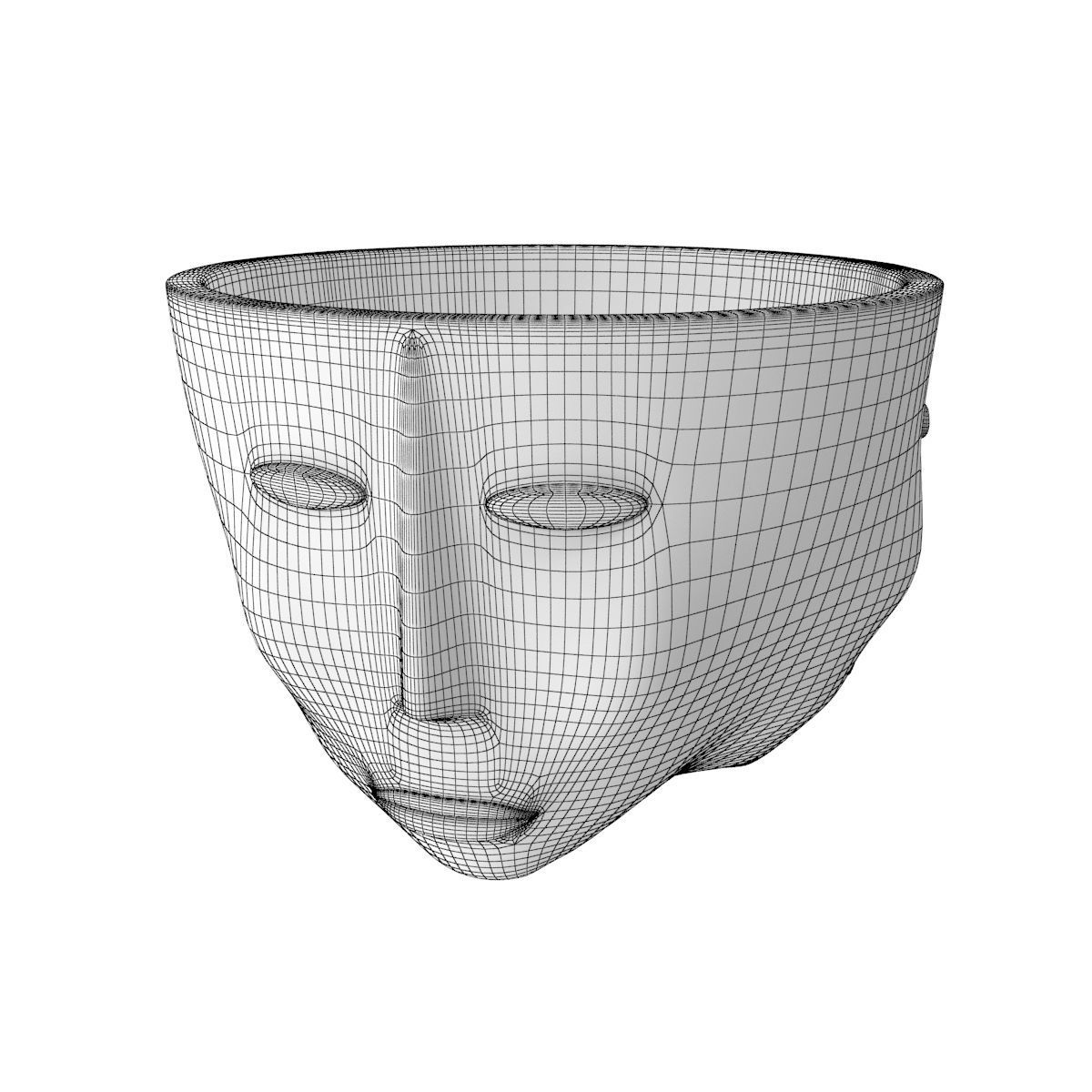 Three faces one vase 3D model_38