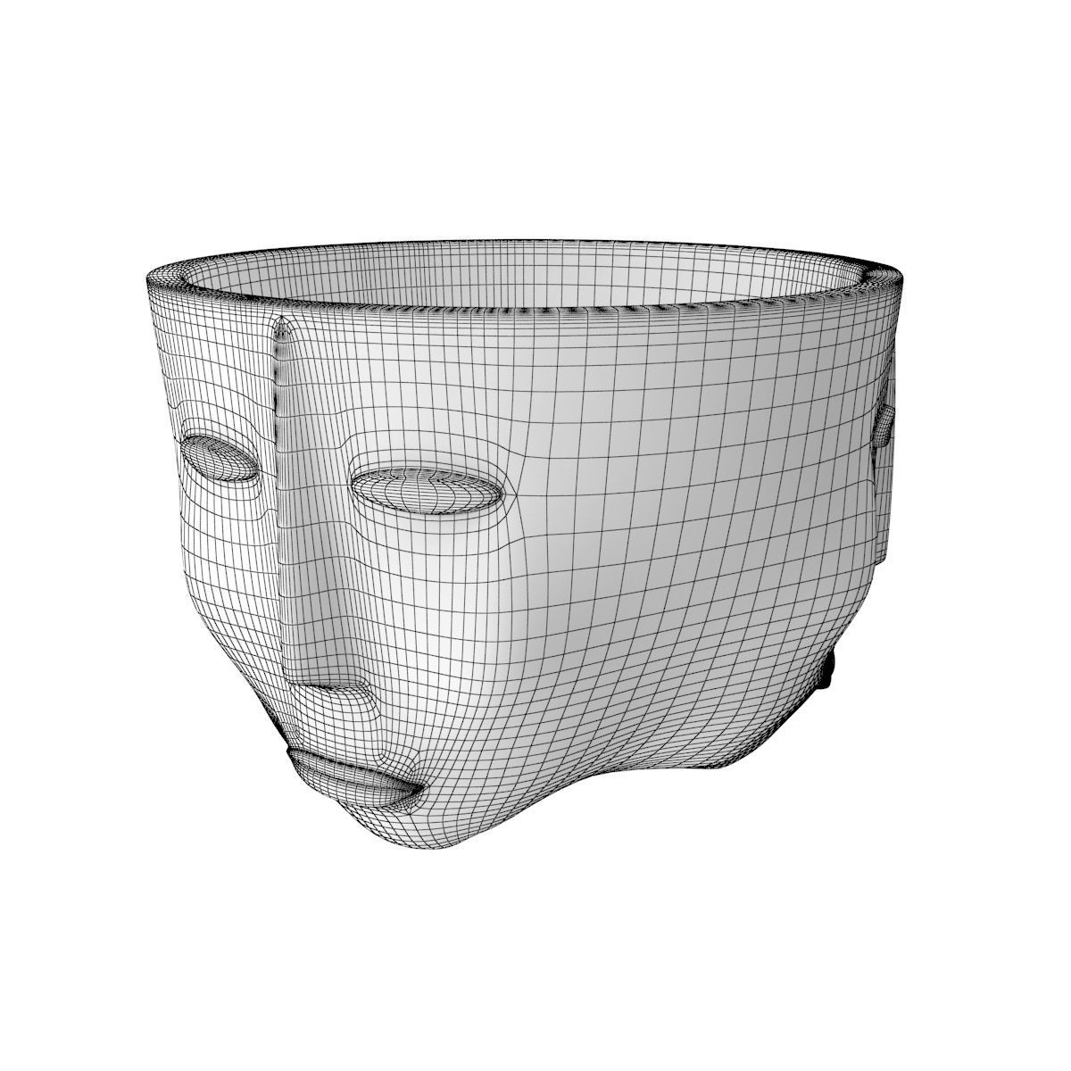 Three faces one vase 3D model_36