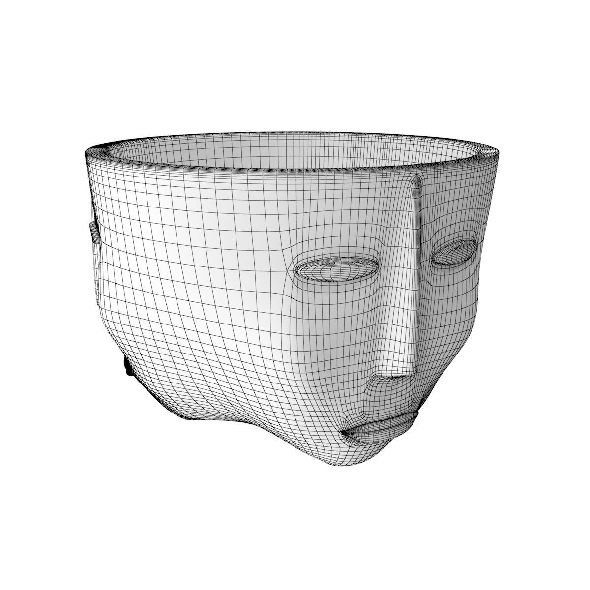 Three faces one vase 3D model_41