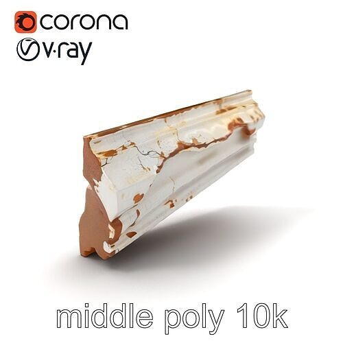 Time-Worn Moldings Realistic Texture model pack Low-poly 3D model