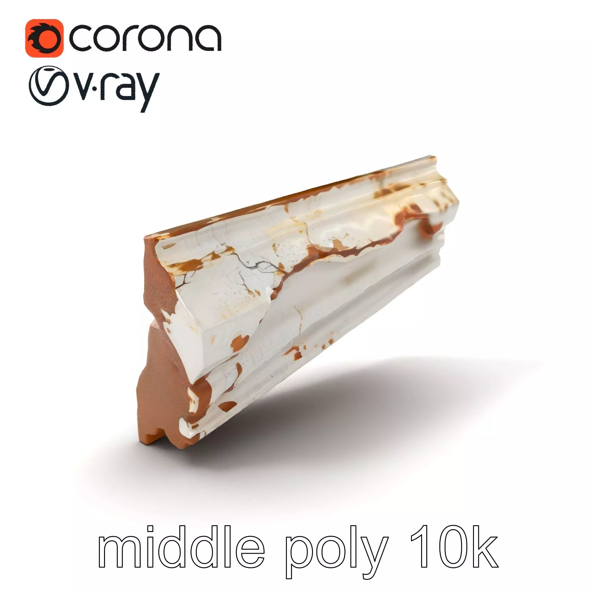 Time-Worn Moldings Realistic Texture model pack Low-poly 3D model_0