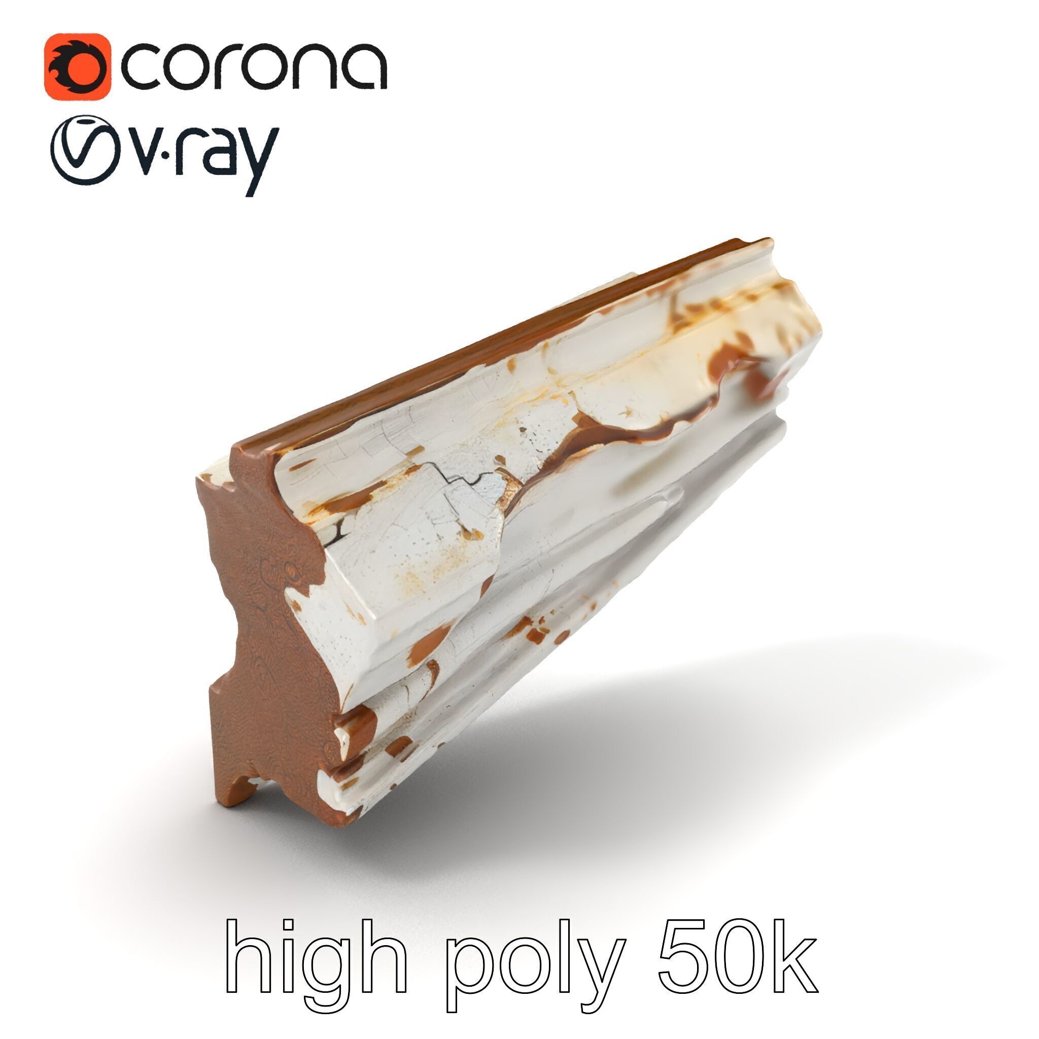 Time-Worn Moldings Realistic Texture model pack Low-poly 3D model_2