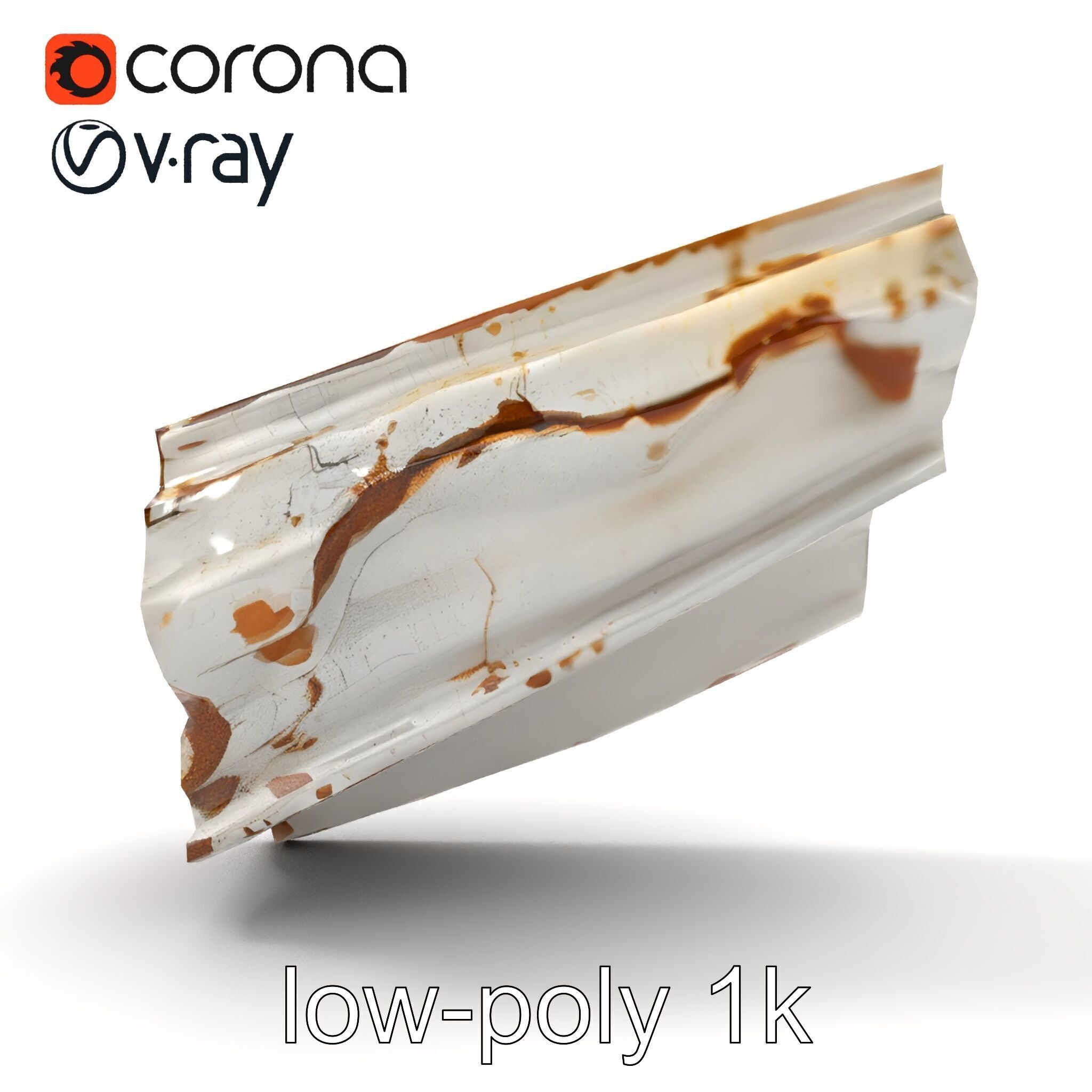 Time-Worn Moldings Realistic Texture model pack Low-poly 3D model_32