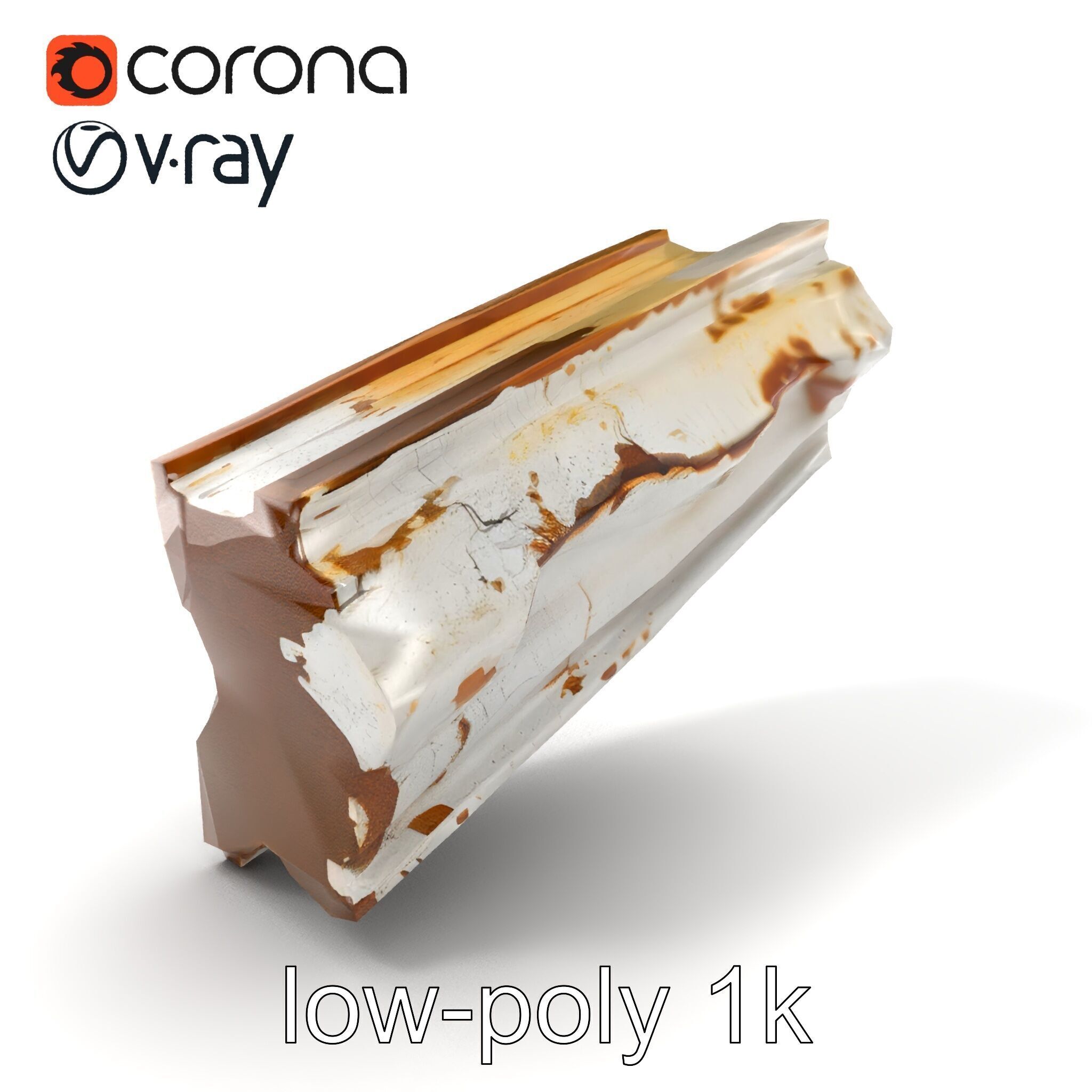 Time-Worn Moldings Realistic Texture model pack Low-poly 3D model_5