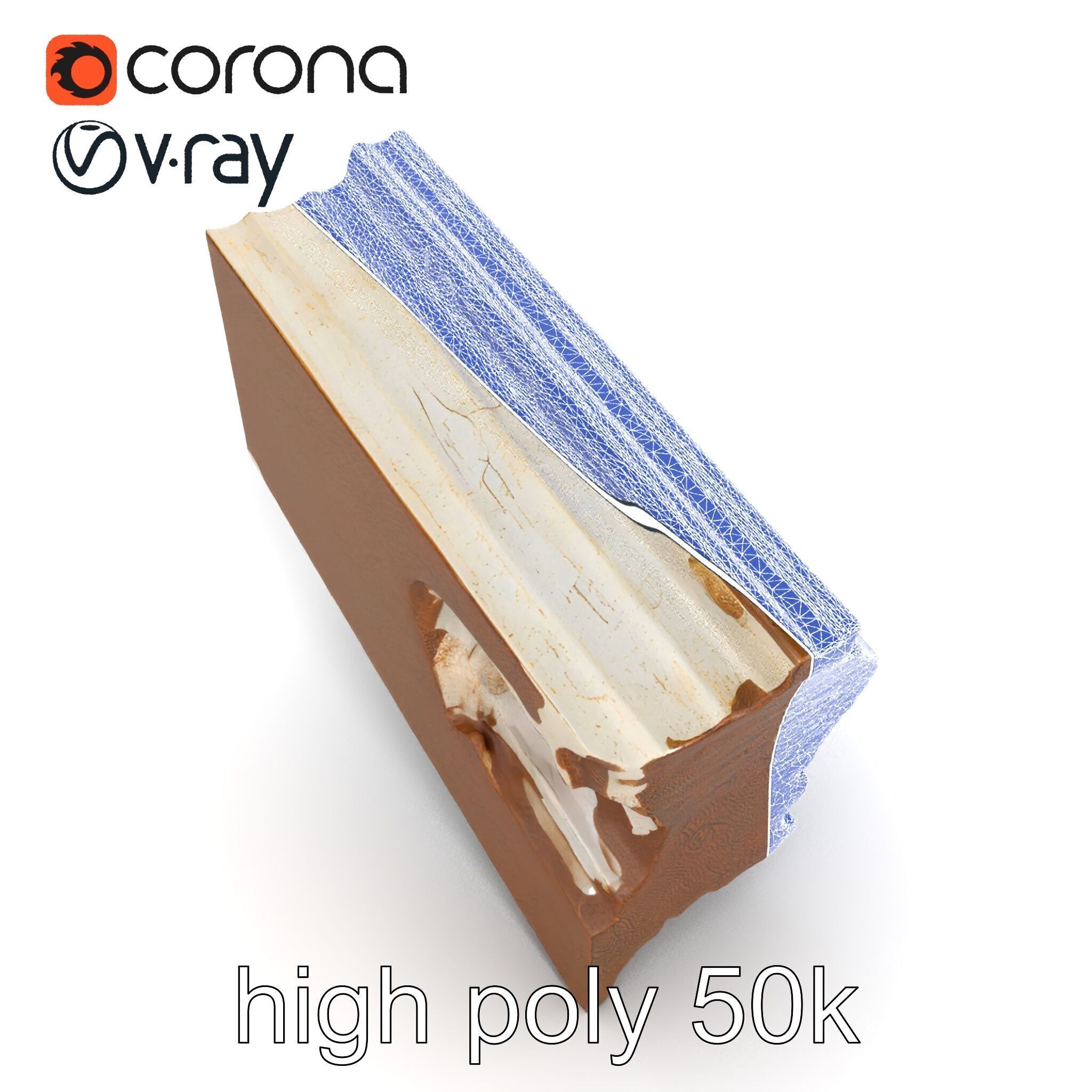 Time-Worn Moldings Realistic Texture model pack Low-poly 3D model_19