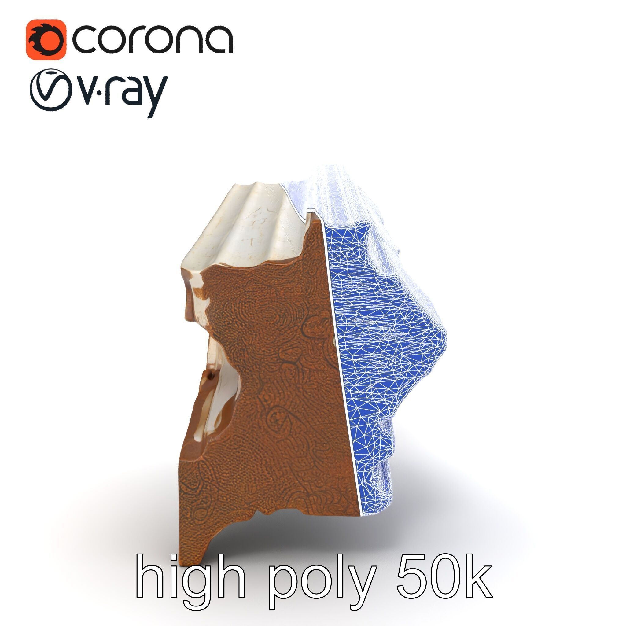 Time-Worn Moldings Realistic Texture model pack Low-poly 3D model_23