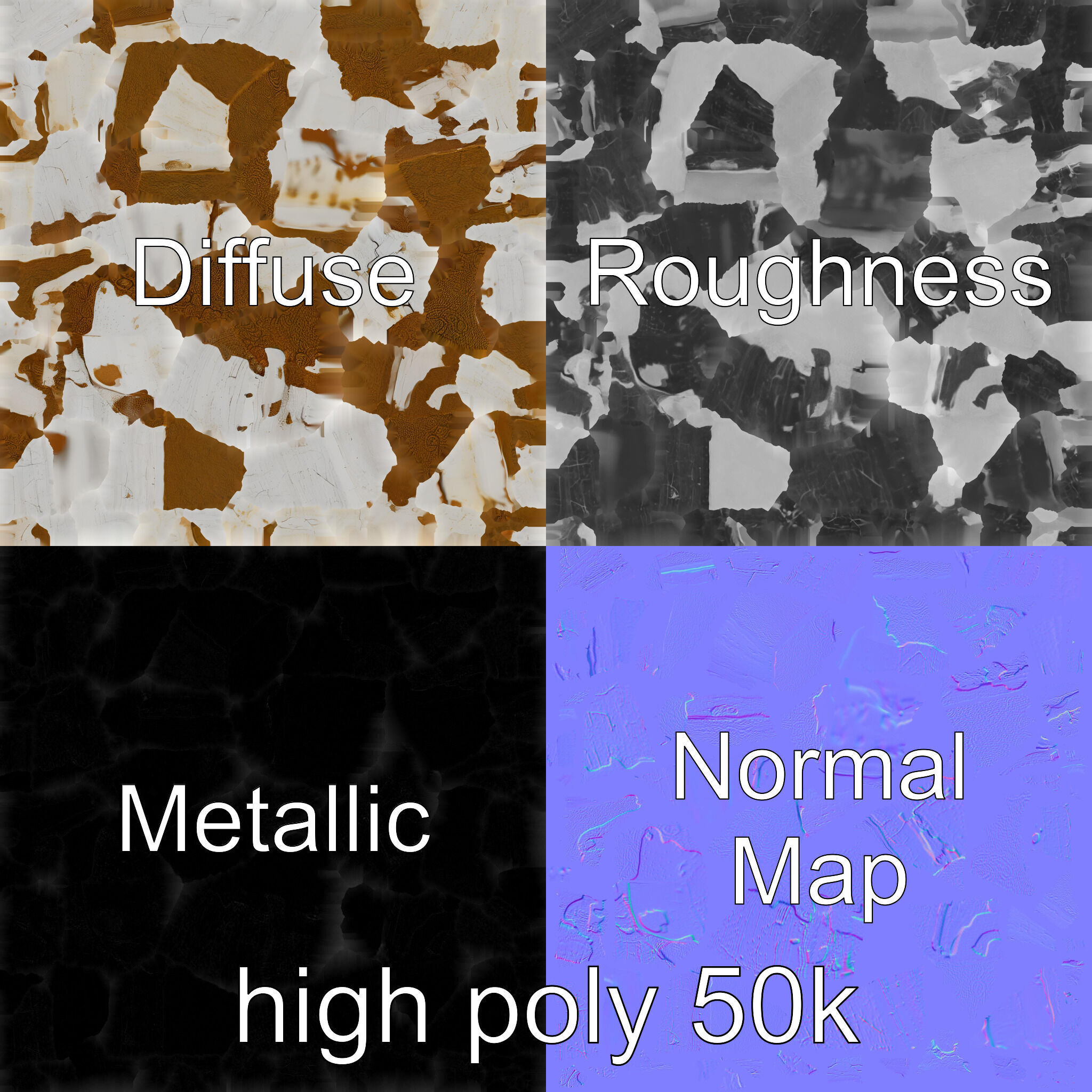 Time-Worn Moldings Realistic Texture model pack Low-poly 3D model_3