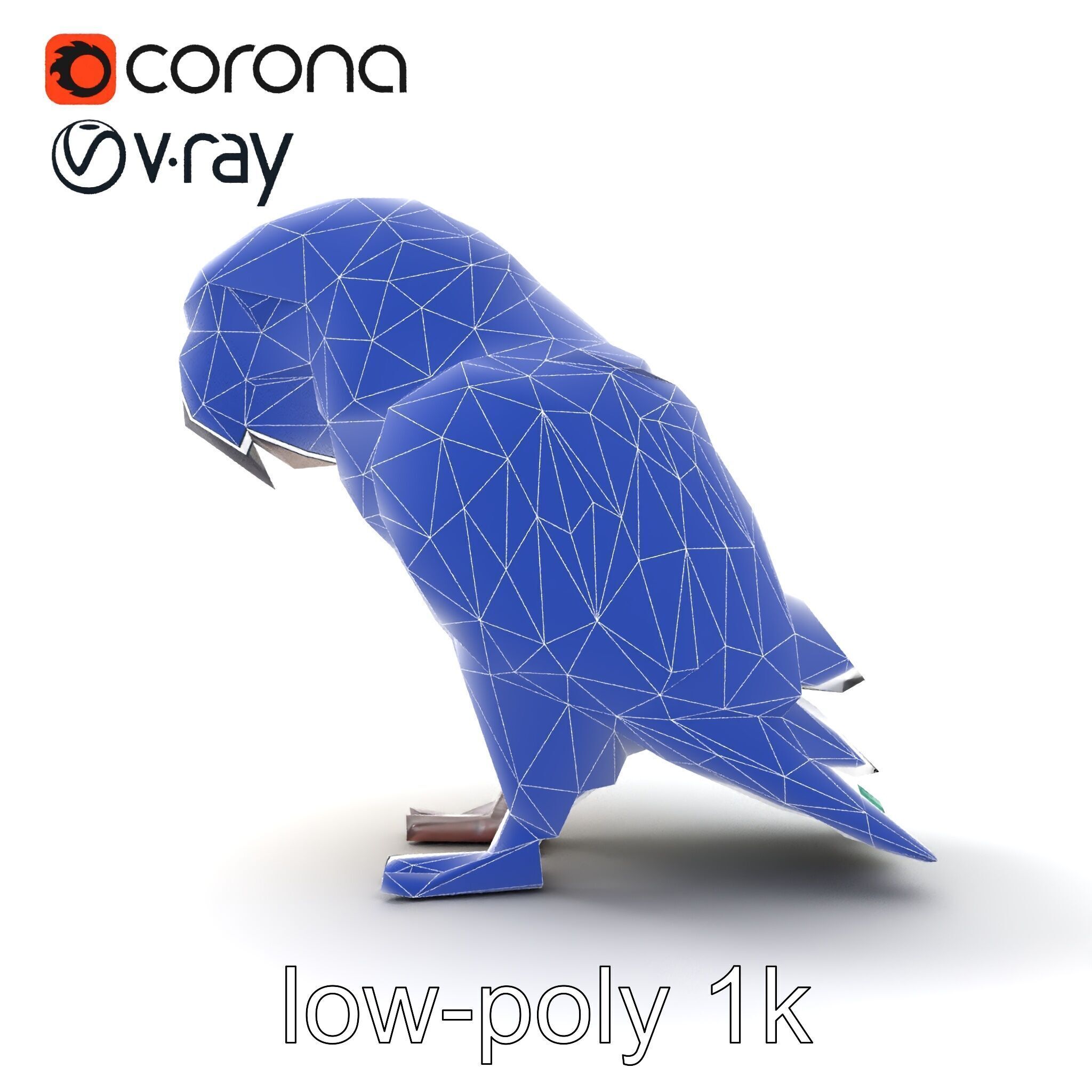 Vibrant Macaw Bird model pack Low-poly 3D model_17