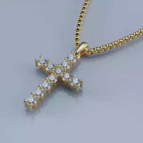 Cross Pendant 3 mm 3D print model