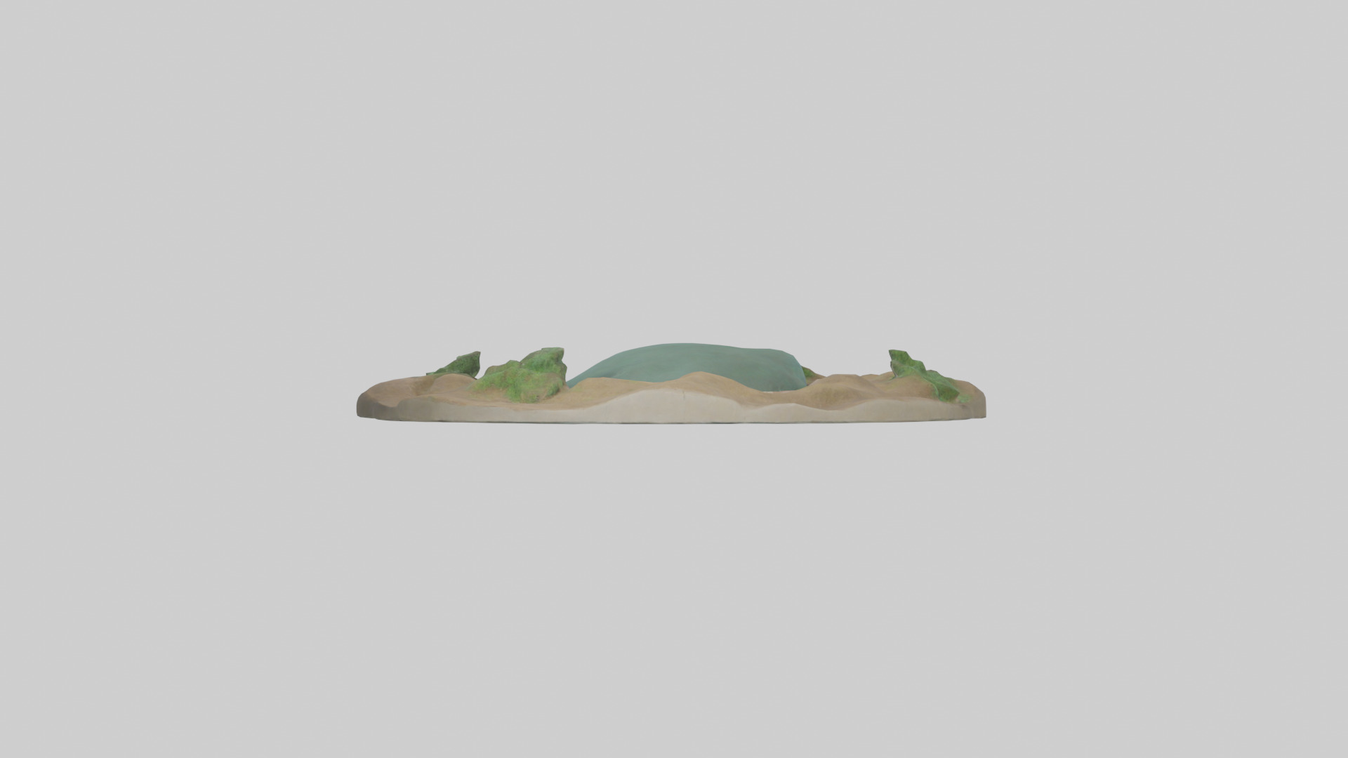 River Bank Sculpture model Low-poly 3D model_3