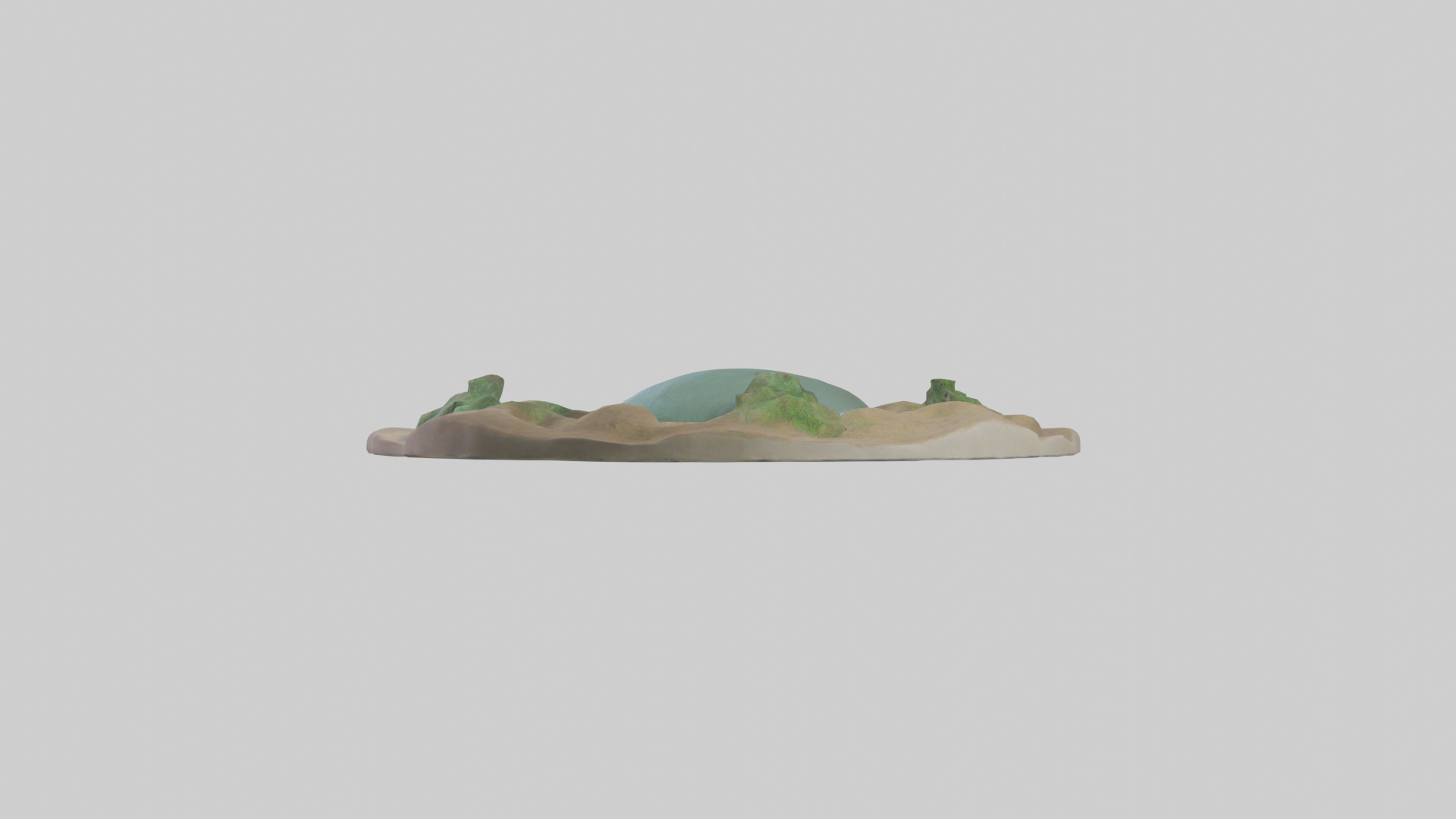 River Bank Sculpture model Low-poly 3D model_4