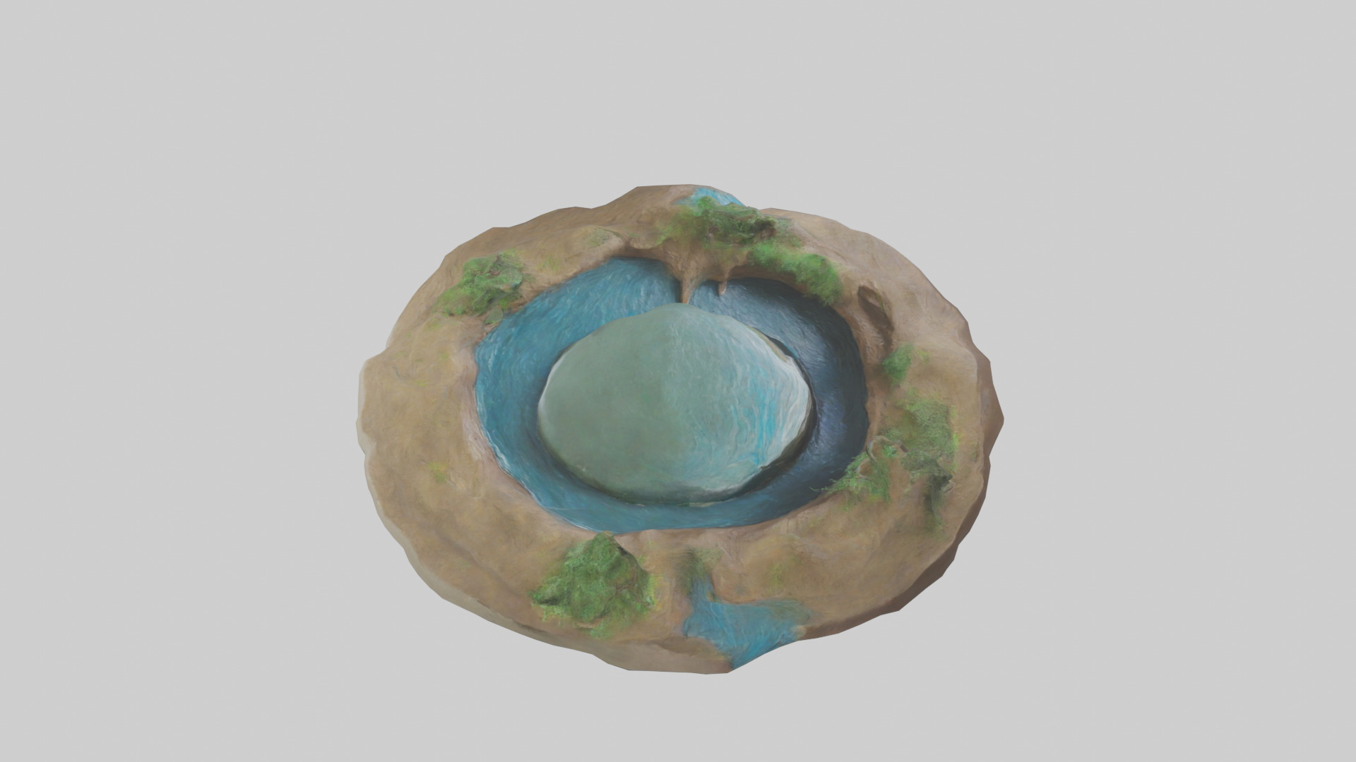 River Bank Sculpture model Low-poly 3D model_18