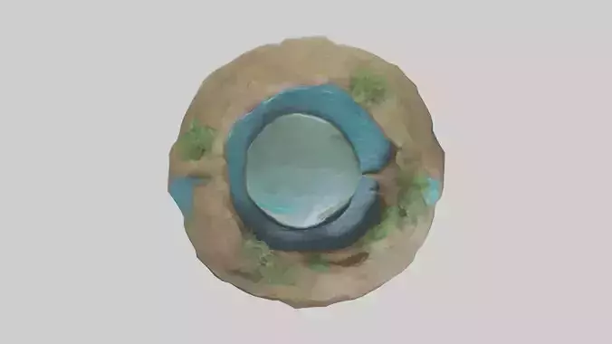 River Bank Sculpture model Low-poly 3D model River Bank Sculpture model Low-poly 3D model