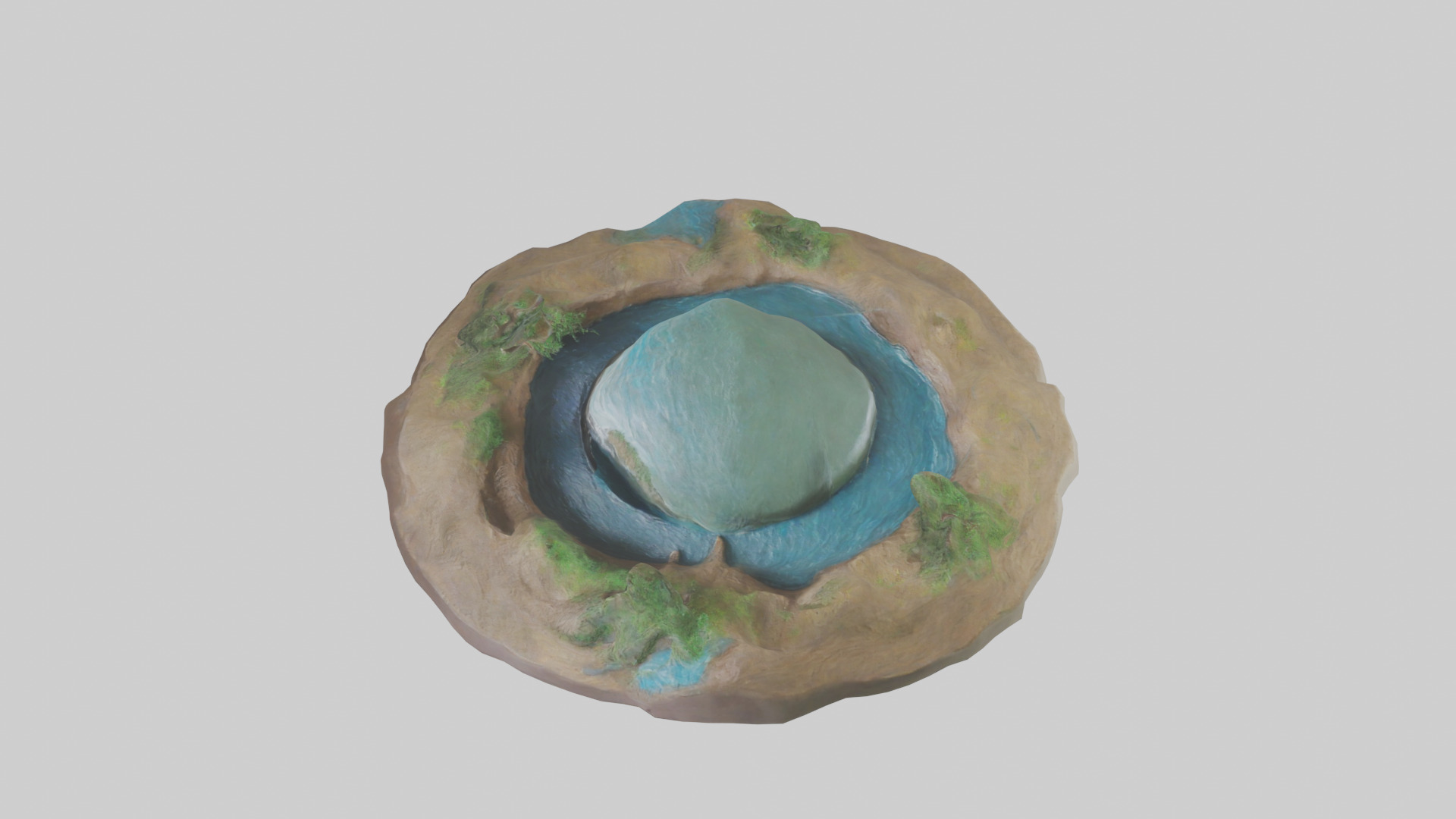 River Bank Sculpture model Low-poly 3D model_17