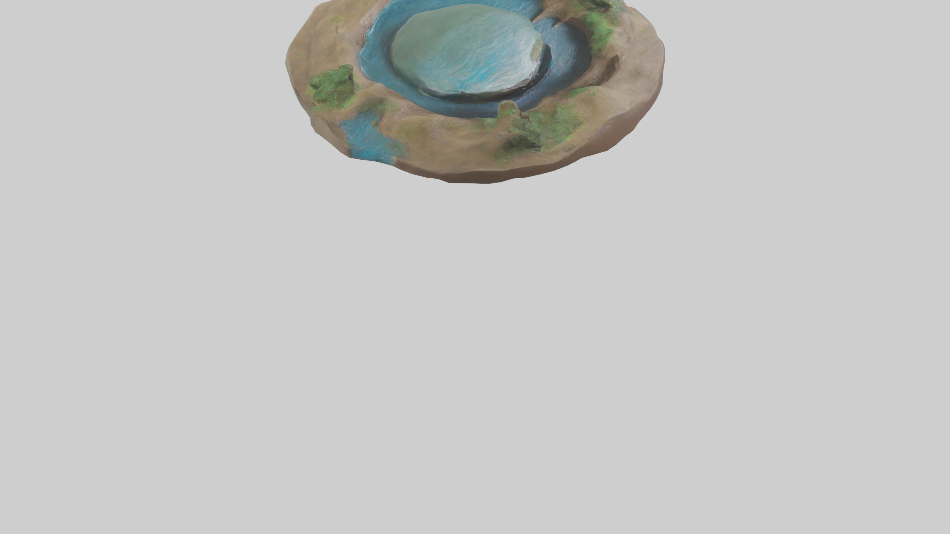 River Bank Sculpture model Low-poly 3D model_9