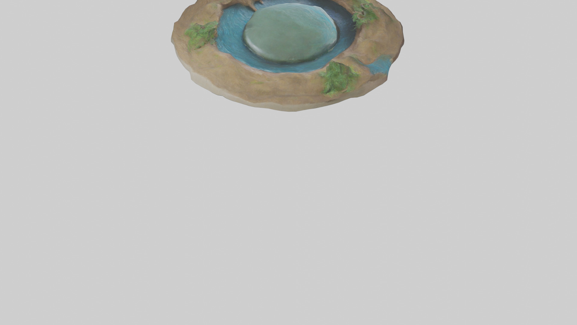 River Bank Sculpture model Low-poly 3D model_7