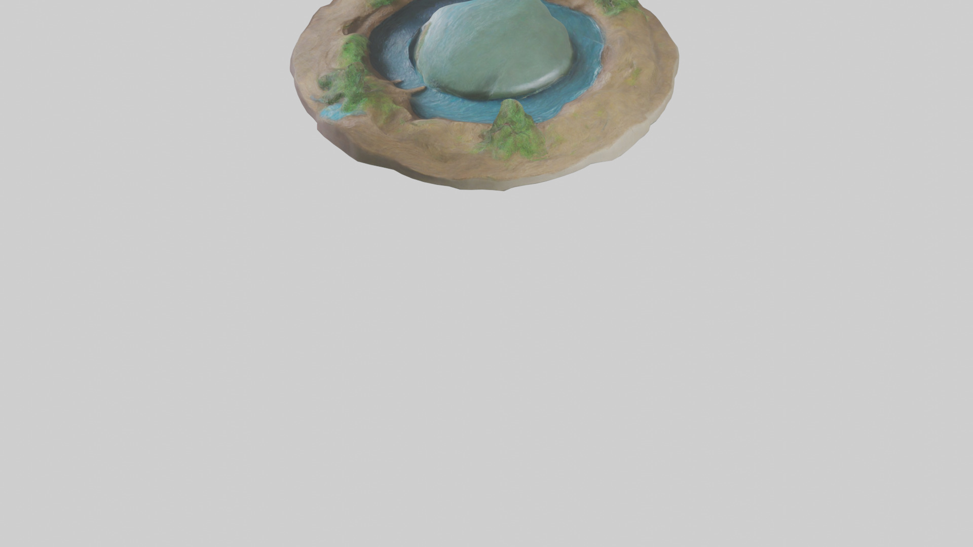 River Bank Sculpture model Low-poly 3D model_6