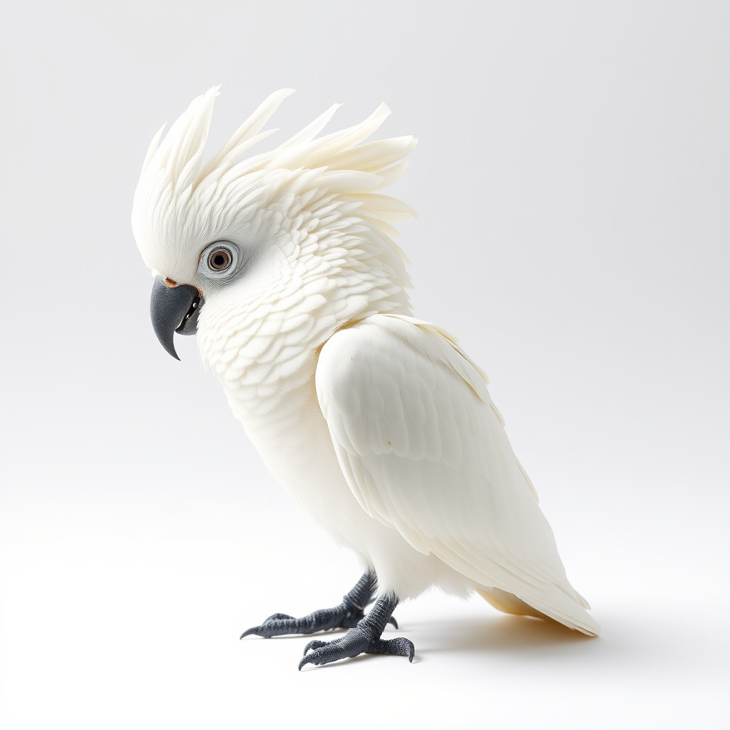 Cockatoo Bird Realistic Feather Details model pack Low-poly 3D model_3
