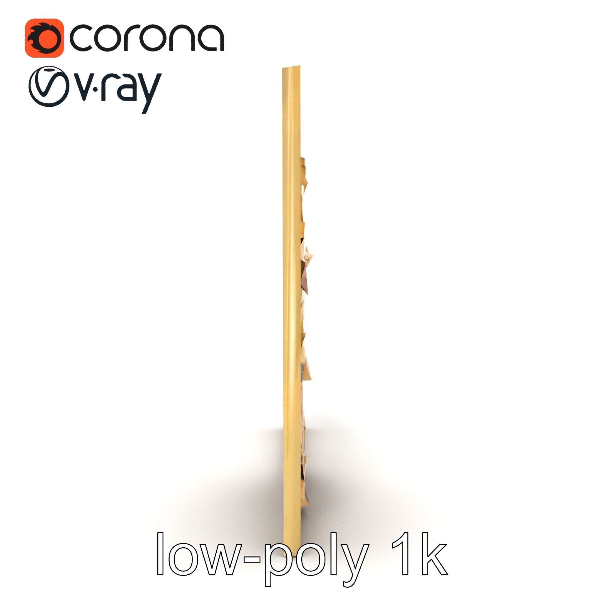 Art Nouveau Botanical Wall Panel model pack Low-poly 3D model_27