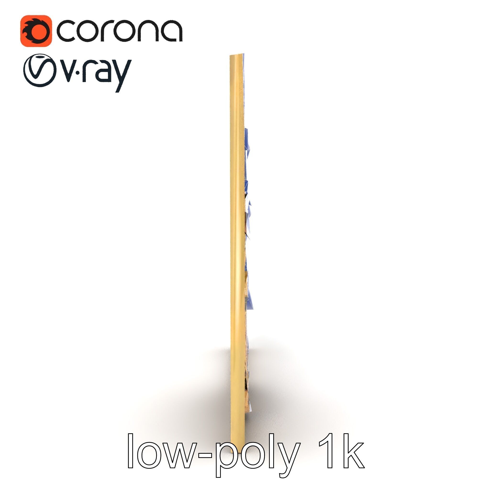 Art Nouveau Botanical Wall Panel model pack Low-poly 3D model_26