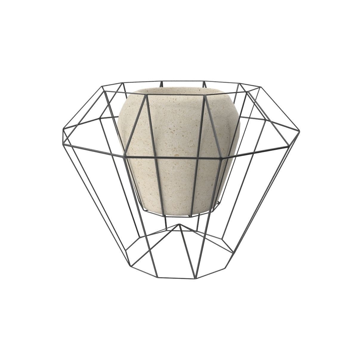 Stone vase on wire  3D model_12