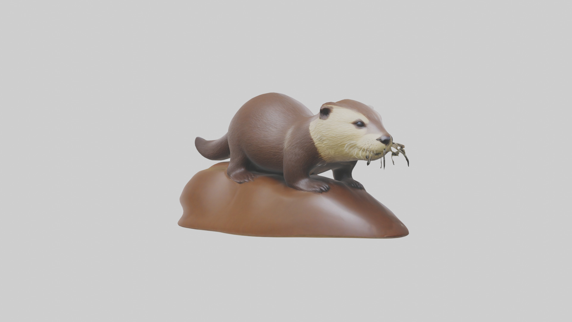 River Otter sliding model Low-poly 3D model_3