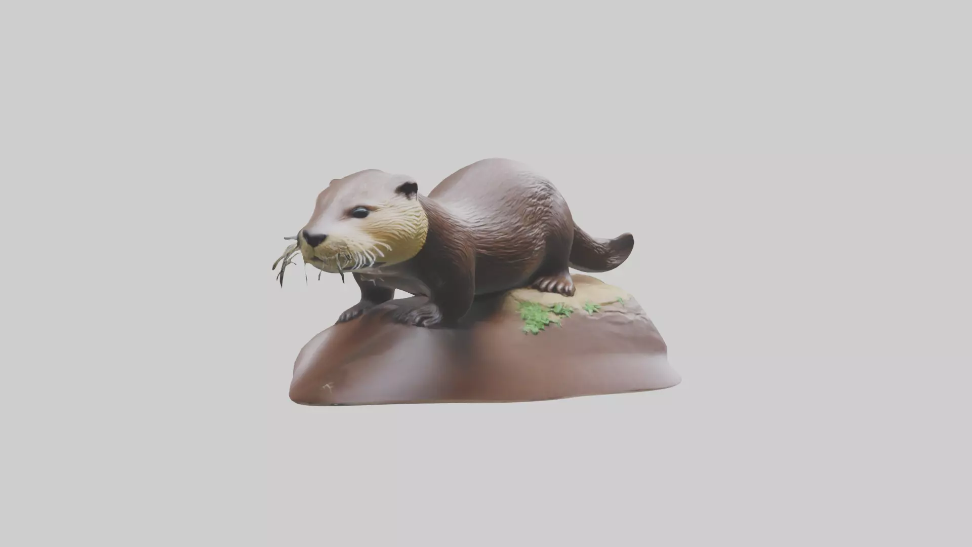 River Otter sliding model Low-poly 3D model_0