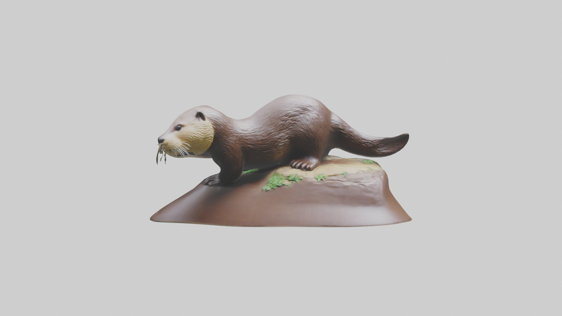 River Otter sliding model Low-poly 3D model_9