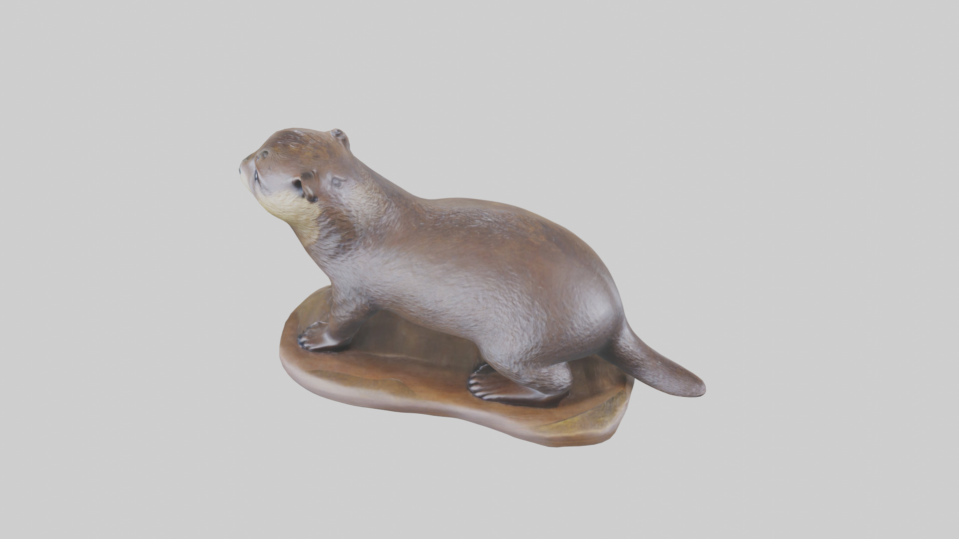 River Otter statue model Low-poly 3D model_15