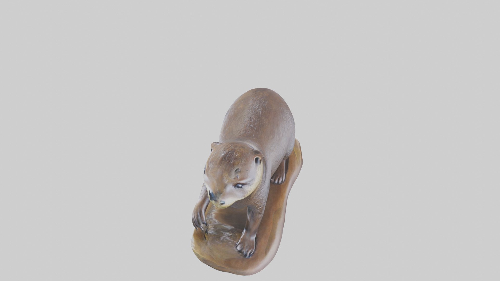 River Otter statue model Low-poly 3D model_17