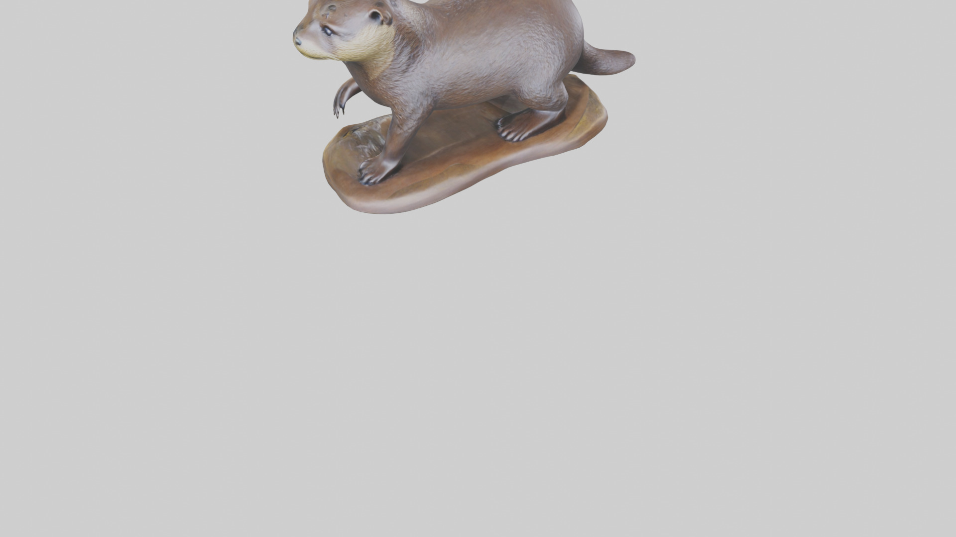 River Otter statue model Low-poly 3D model_5