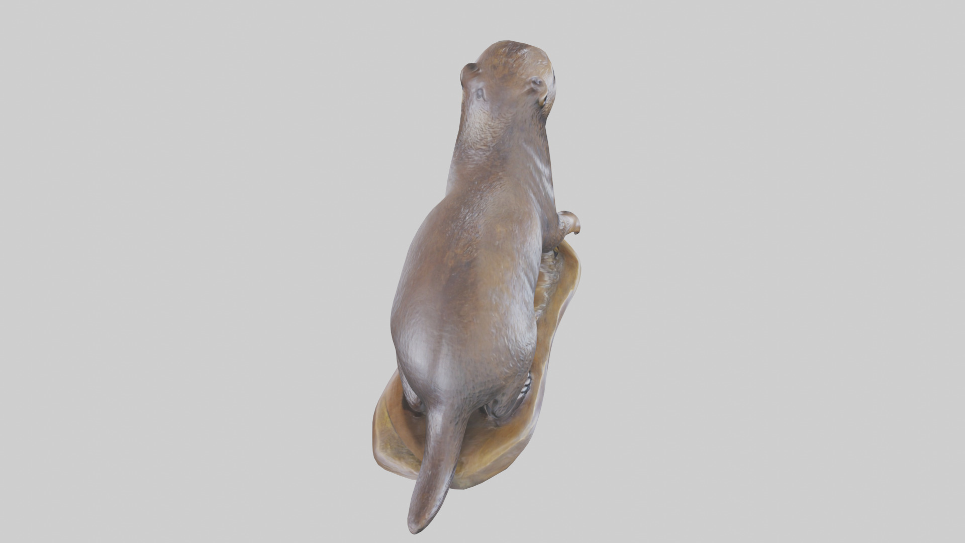 River Otter statue model Low-poly 3D model_18