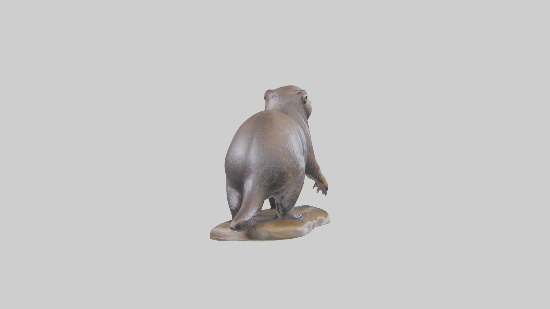 River Otter statue model Low-poly 3D model_13
