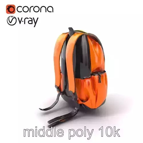 Stylish Sports Backpack Model Pack Low-poly 3D model