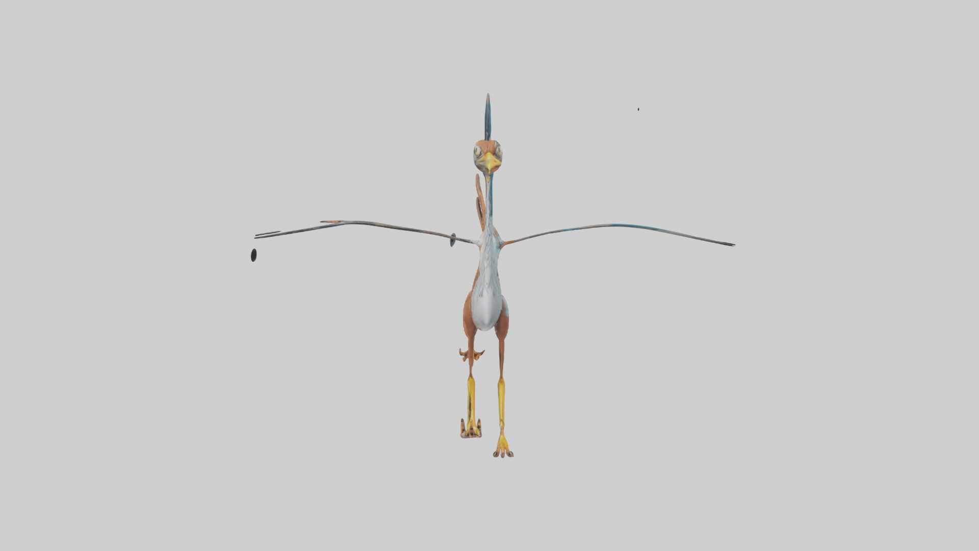 Roadrunner running model Low-poly 3D model_10