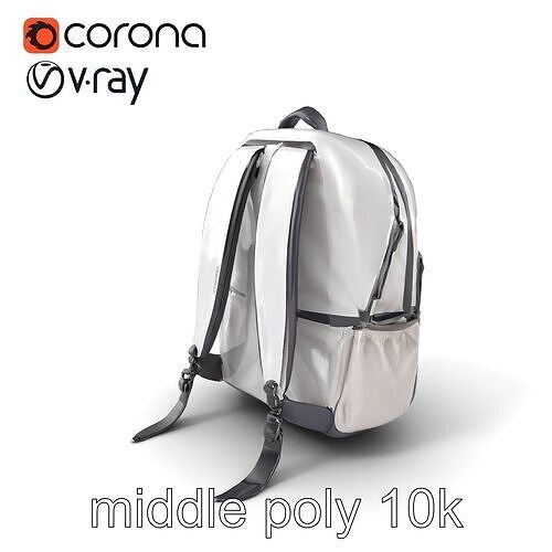 Eco-Friendly Sporty Rucksack model pack Low-poly 3D model
