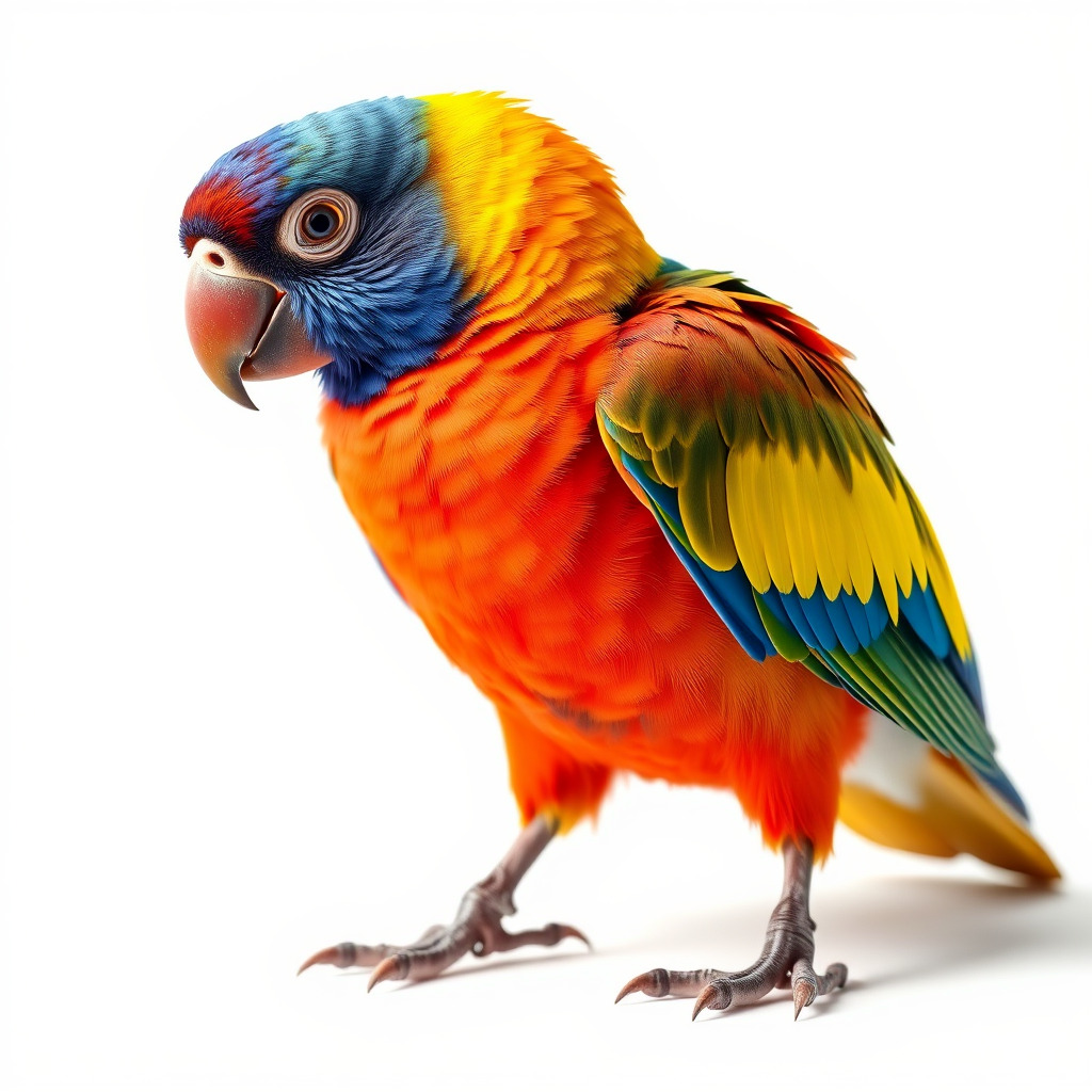 Vibrant Lory Parrot Sculptural model pack Low-poly 3D model_3