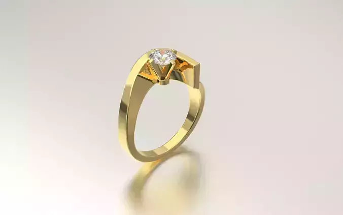 women ring Diamonds 3d print model 3D print model
