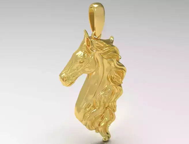 horse gold pendant gp0465